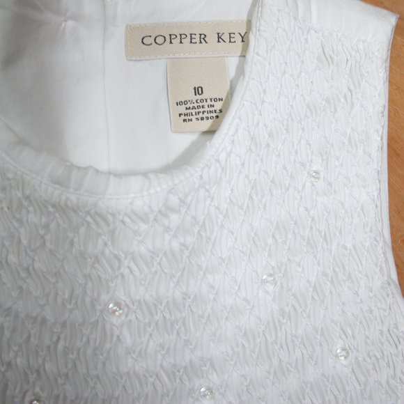 White Cotton Dress Size 10 - Picture 2 of 7